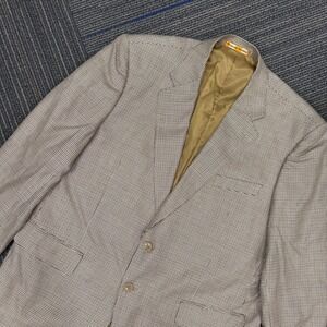 Richard Harris Houndstooth Blazer Men's 46R Silk Wool Blend Vintage‎